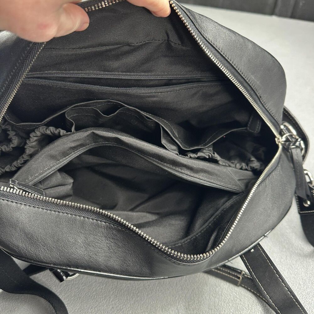 Coach Addison Tote Black Leather Diaper Bag Satchel Shoulder Crossbody F18374 - Picture 13 of 15